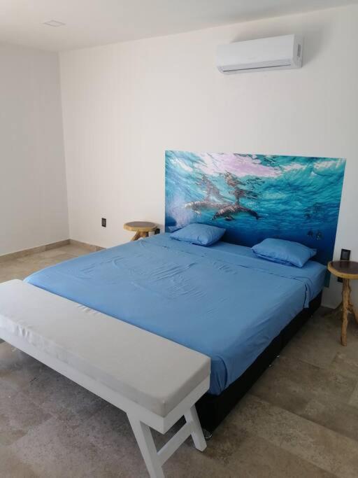 Mahaguay - Dpto 2 Recamaras Frente Al Mar Apartment Mahahual Ngoại thất bức ảnh