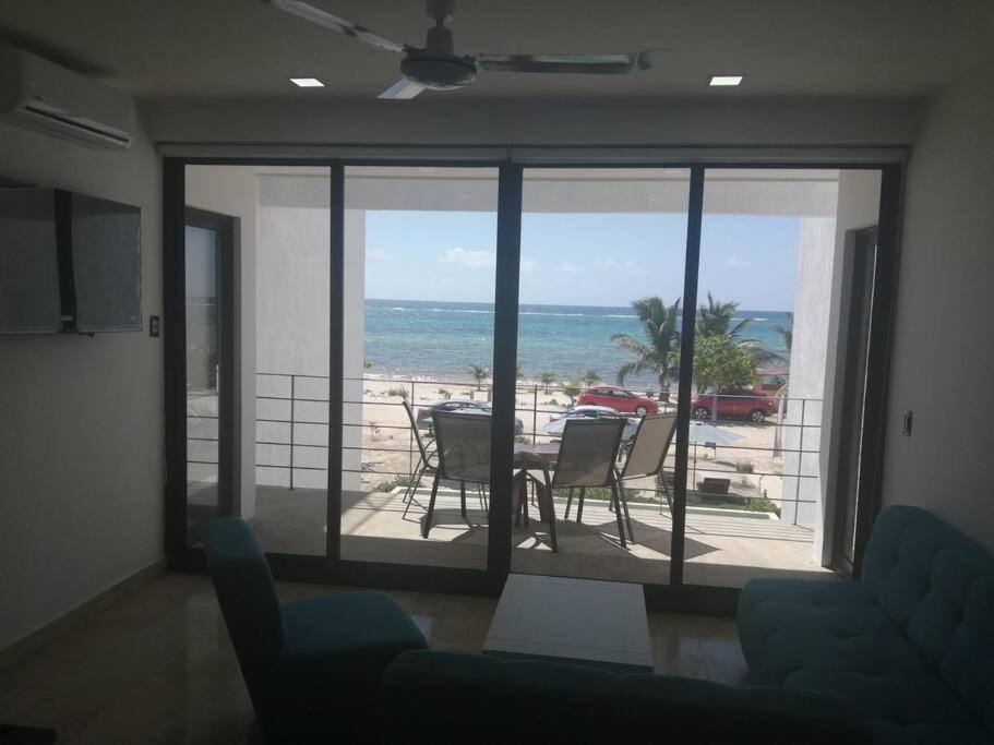 Mahaguay - Dpto 2 Recamaras Frente Al Mar Apartment Mahahual Ngoại thất bức ảnh