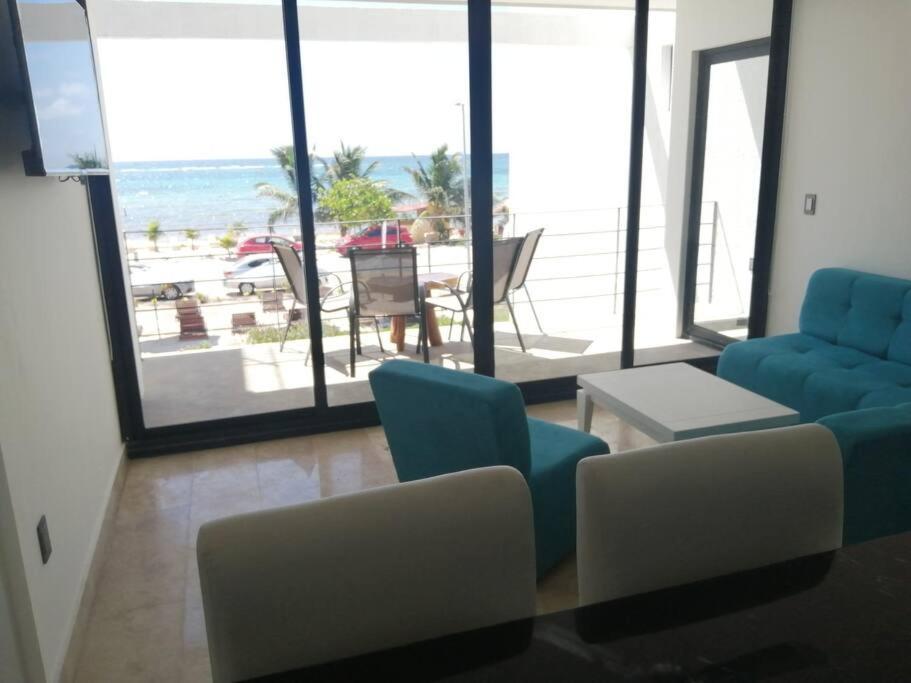 Mahaguay - Dpto 2 Recamaras Frente Al Mar Apartment Mahahual Ngoại thất bức ảnh