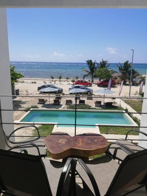 Mahaguay - Dpto 2 Recamaras Frente Al Mar Apartment Mahahual Ngoại thất bức ảnh