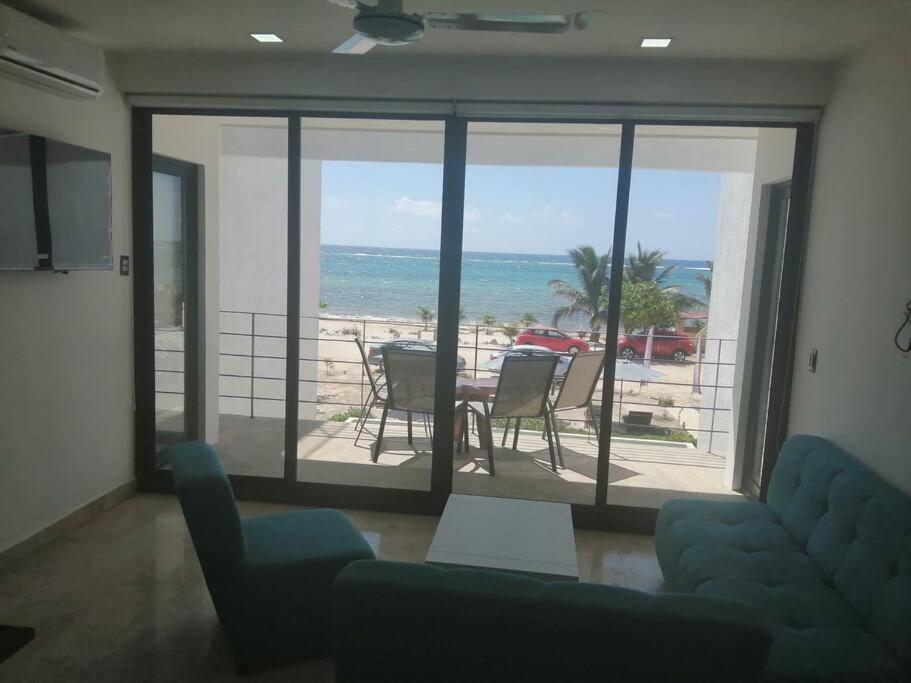 Mahaguay - Dpto 2 Recamaras Frente Al Mar Apartment Mahahual Ngoại thất bức ảnh