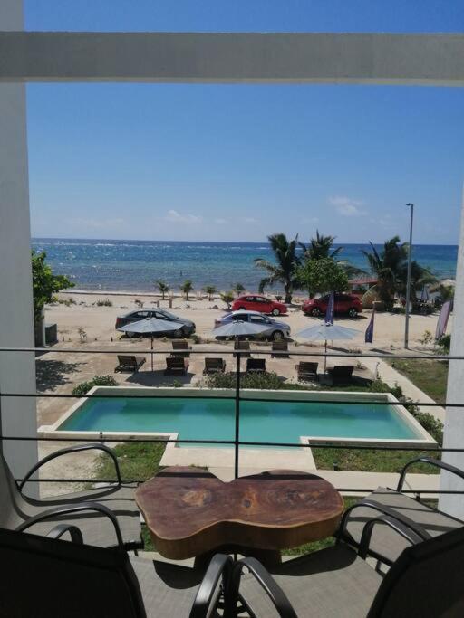 Mahaguay - Dpto 2 Recamaras Frente Al Mar Apartment Mahahual Ngoại thất bức ảnh
