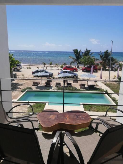 Mahaguay - Dpto 2 Recamaras Frente Al Mar Apartment Mahahual Ngoại thất bức ảnh
